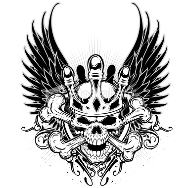 skull wings tattoos. -brave-skull-and-wings